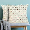 thumbnail image 2 of Valentine''s Day Pillow Covers 18x18 Set of 2, Red Love Heart Throw Pillow Covers White Valentine''s Day Decorative Pillowcase Valentine''s Day Decor for Home Couch Sofa Outdoor, 2 of 6