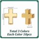 thumbnail image 2 of 30 cuentas espaciadoras de 3 colores, doradas, plateadas, de bronce, con forma de crucifijo, de 15 mm, para pulseras, pendientes, collares, bisutería, agujero: 2 mm., 2 of 9
