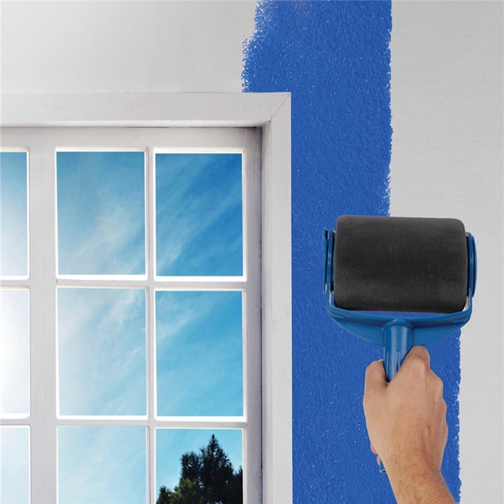 Self-Contained Gsahnc 8 PCS Roller Paint Brush Wall Decorating System Set,Renovator Fast and Easy Drip and Splatter Free Paint 