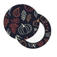 thumbnail image 2 of Easygdp Thanksgiving Print Easy To Install Bar Stool Covers&Stool Covers Round&Elastic Stool Cover, Barstool Covers,Washable&Bottom With Elastic Edge-14 inch, 2 of 7