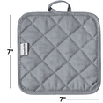 thumbnail image 3 of Kitchen Oven Mitt Pot Holder Set Cotton Linens Oven Mitt Pot Holder Gray Color by Osnell USA, 3 of 8
