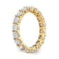 thumbnail image 4 of 14K Yellow Gold Ring Band Eternity Diamond Round Polished Shared Prong 3ct , Size 7, 4 of 4