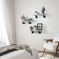 thumbnail image 2 of Set of 3 Floating Shelf Industrial Pipe Brackets Rustic Wall Mount Storage Shelf, 2 of 8