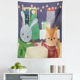 thumbnail image 1 of Bunny Tapestry, Rabbit and Squirrel Christmas Ornaments Tree with Adornment Cozy Gatherings Artwork, Fabric Wall Hanging Decor for Bedroom Living Room Dorm, 5 Sizes, Multicolor, by Ambesonne, 1 of 1