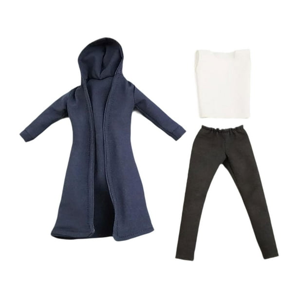 3 piezas de abrigo y pantalón a escala 1:12, accesorios de moda para muñecas en miniatura de 15 cm, para vestir figuras masculinas.