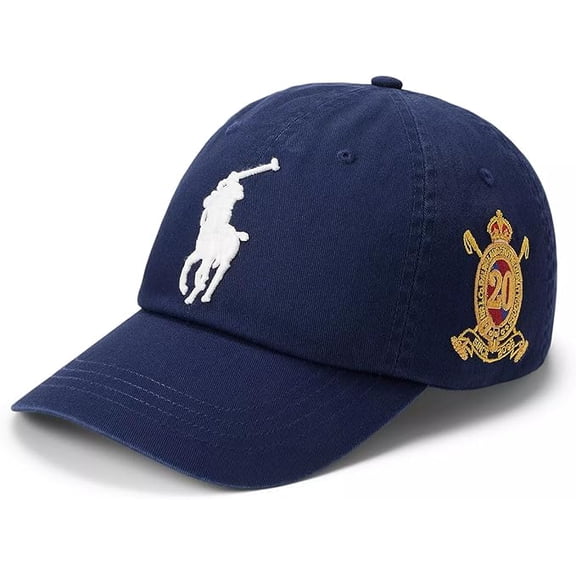 POLO RALPH LAUREN Mens Big Pony 20th Anniversary Ball Cap Navy