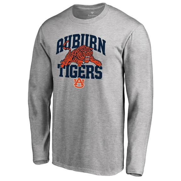 Men's Heathered Gray Auburn Tigers Hometown Collection Long Sleeve T-Shirt