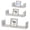 Weathered Gray, variant on U-Shaped Floating Shelves Wall-Mounted, Set of 3 - Weathered Brown