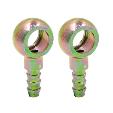 Stainless Brake Line Fittings 6mm ID Hose Barb 12mm Banjo Fitting Fuel Brake Line Adapter for Motorcycle Car 2pcs ()