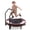 pink+brown, variant on 【SAYGOGO】 36 Inch Foldable Mini Trampoline, Foam Handle & Thick Safety Cover, Easy Assembly, Indoor Outdoor Portable Exercise Rebounder for Boys Girls 3-6 Years Old
