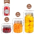 thumbnail image 3 of ComSaf Airtight Glass Canisters with Clamp Lids for Kitchen, 78 oz, Set of 3, Square, 3 of 9