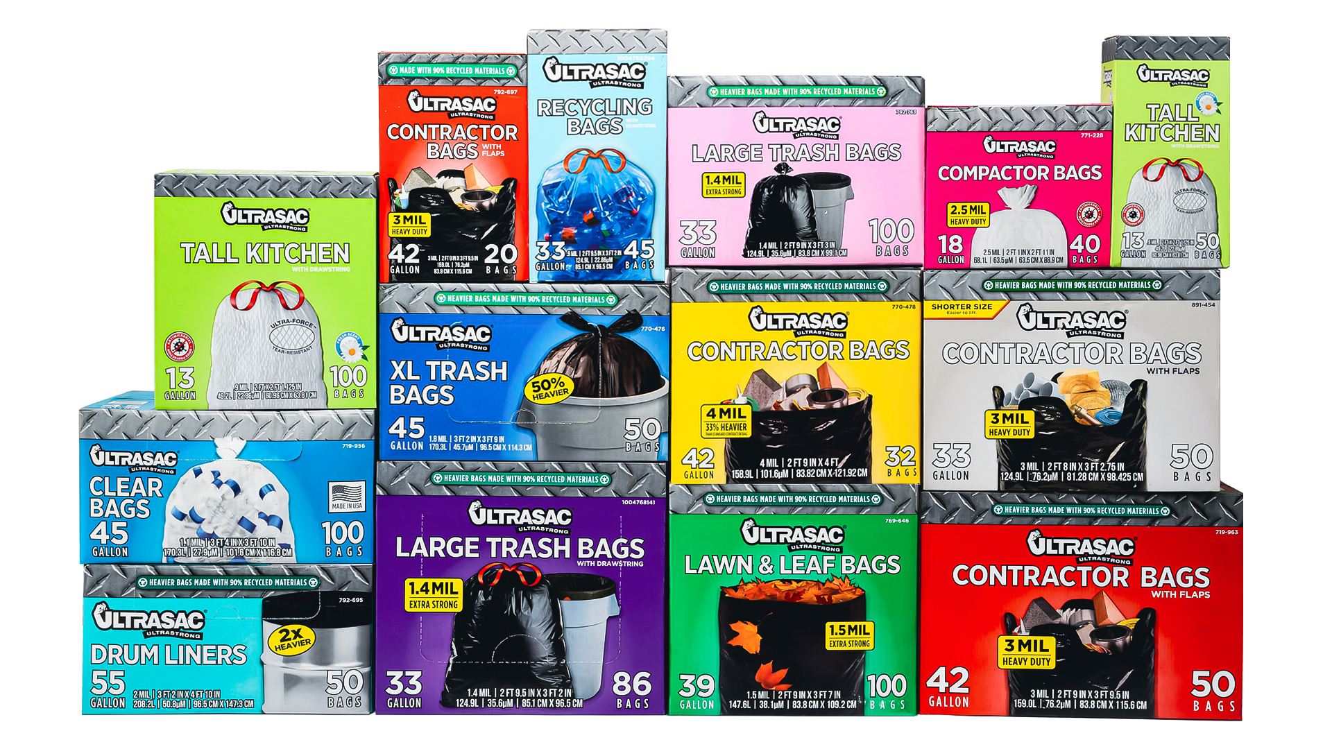 Ultrasac Heavy Duty Contractor Bags, 42 Gallon, 20 Count photo 6