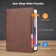 thumbnail image 5 of Flip Case for Apple iPad 10.2" 9th 8th 7th Generation 2021/2020/2019, Pencil Holder Smart Cover Auto Sleep Wake Protective Documents Pocket Stand Snap Closure Case for iPad 10.2 Inch, Coffee, 5 of 7