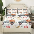 thumbnail image 3 of Manfei Pumpkin Truck Full Sheet Sets,Thanksgiving Day Bedding Full Size,Autumn Harvest Bed Sheets Set Full Size,Ultra Soft Festival Room Decorative,4-Piece, 3 of 6