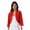 Red, variant on Alvivi Womens Chiffon 3/4 Sleeve Cardigan Capes Bolero Shrug Wedding Party Bridal Dress Cover Ups Black S