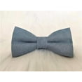thumbnail image 2 of NAMZI 2pcs Classic Pre-Tied Bow Tie Formal Solid Tuxedo Adjustable Adults & Children Bowtie Wedding Party Fancy Plain Necktie（Gray）, 2 of 4