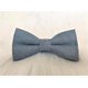 thumbnail image 2 of Zhuge 2 piezas de pajarita clásica preatada para esmoquin formal liso ajustable para adultos y niños, pajarita elegante para fiesta de bodas, corbata lisa (gris), 2 of 4