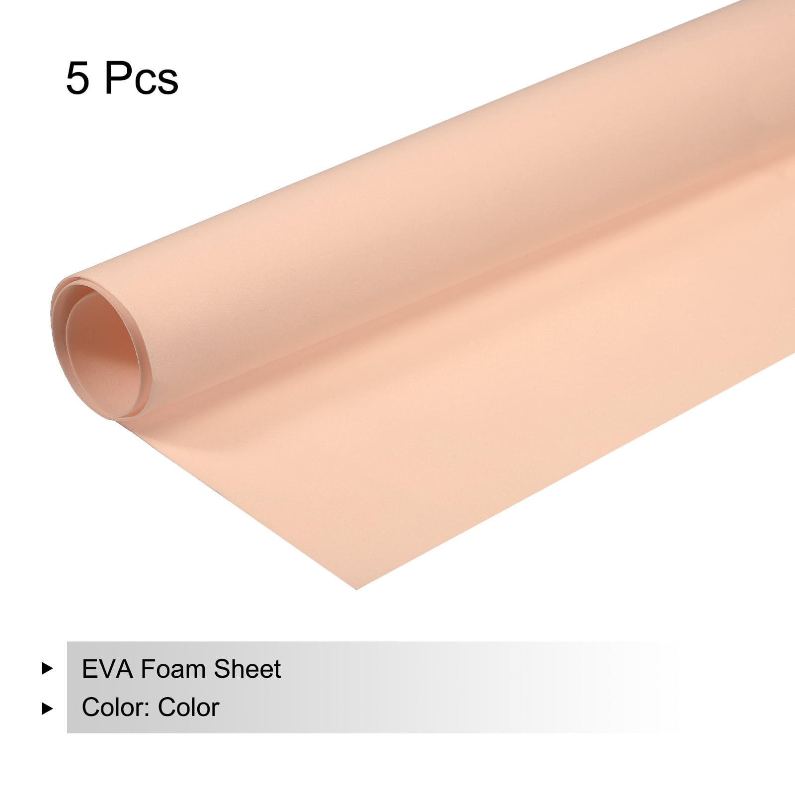 EVA Foam Sheets Nude 19.7 Inch x 35.4 Inch 1mm Thick Crafts Foam Pack of 5