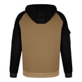 thumbnail image 4 of KeShDi Black Zip Up Hoodie Pullover Hoodies for Men Men Casual Hooded Patchwork Pullover Sports Long Sleeves Sweatshirt Blouse Khaki 2X, 4 of 4