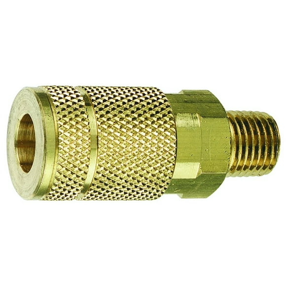Acoplador de latón Plews Tru-Flate de 1/4 pulgadas