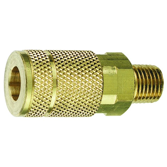 Acoplador de latón Plews Tru-Flate de 1/4 pulgadas