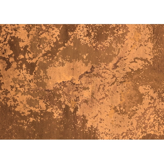 Ahgly Company Indoor Rectangle Oriental Orange Industrial Area Rugs, 7' x 9'