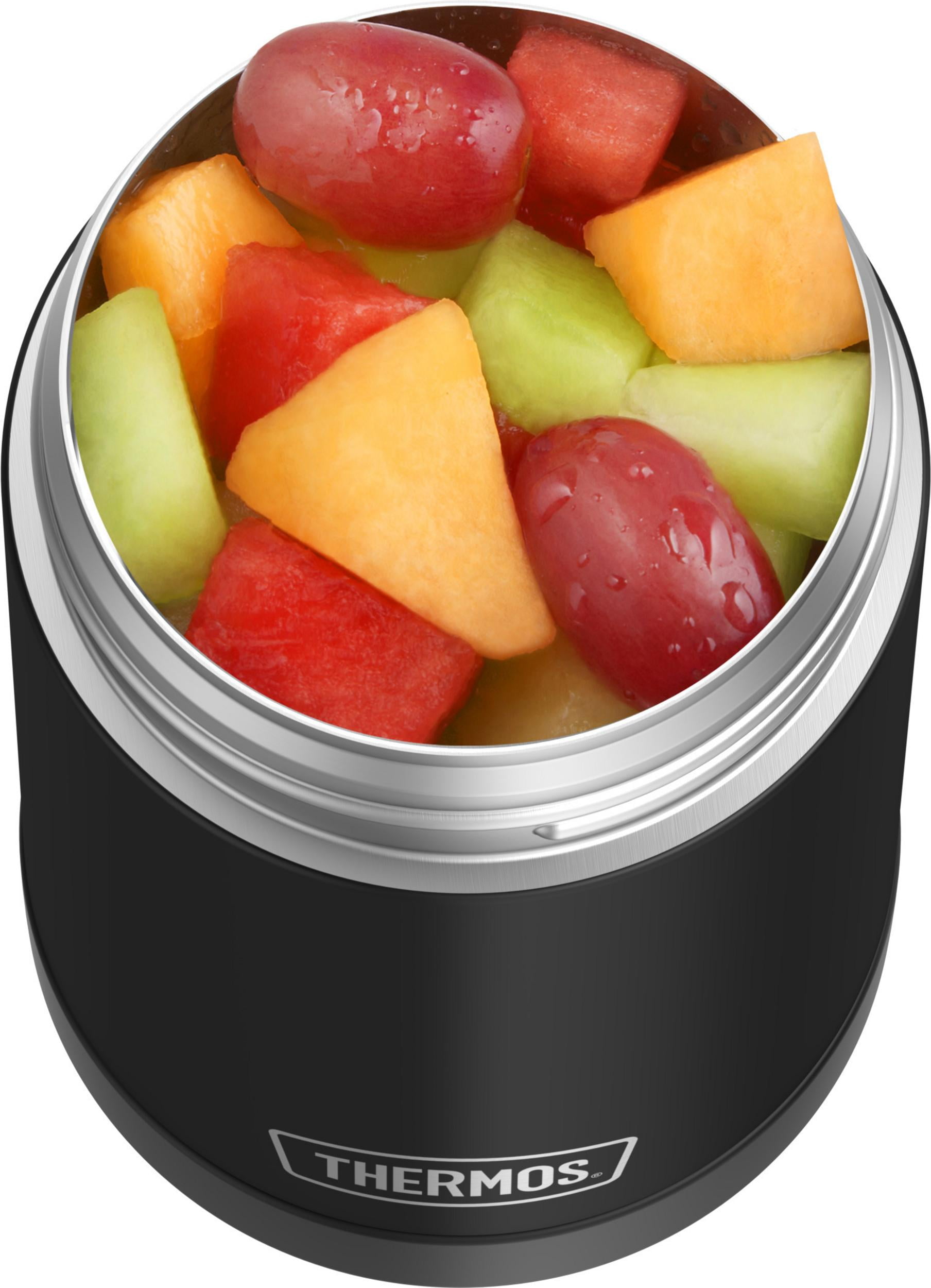 Thermos 16oz Insulated Food Jar with Folding Spoon, Matte Black