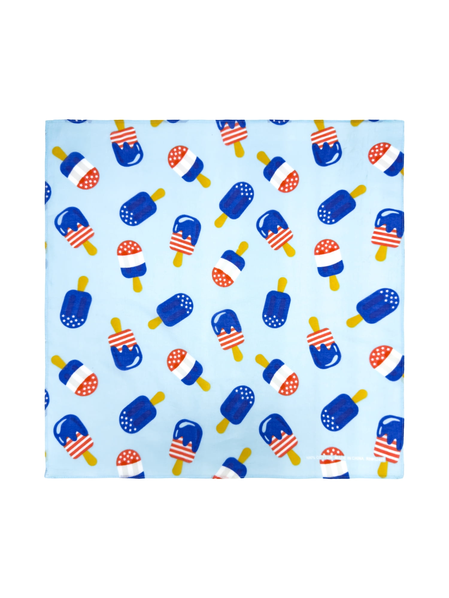 Fourth of July Women’s USA Popsicles Bandana from Way to Celebrate, One Size, Blue/Multi
