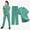 42108-Blueish Green, variant on Unisex Scrubs Set Stand Collar Zipper Nursing Work Uniform with Pockets for Hospital