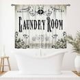 thumbnail image 5 of Laundry Room Curtains for Windows,Rustic Farmhouse Dry Wash Fold Repeat Country Vintage Brown Window Treatments Bedroom Living Room Bathroom Room Curtain 2 Panel,55X39 Inch, 5 of 5