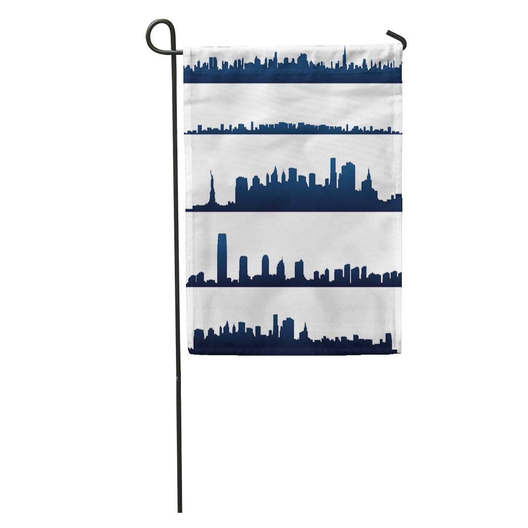 Jsdart Blue Skyline New York City Silhouettes Cityscape Outline