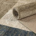 thumbnail image 5 of Superior Color Block Area Rug 9' x 12', Beige-Blue, 5 of 7