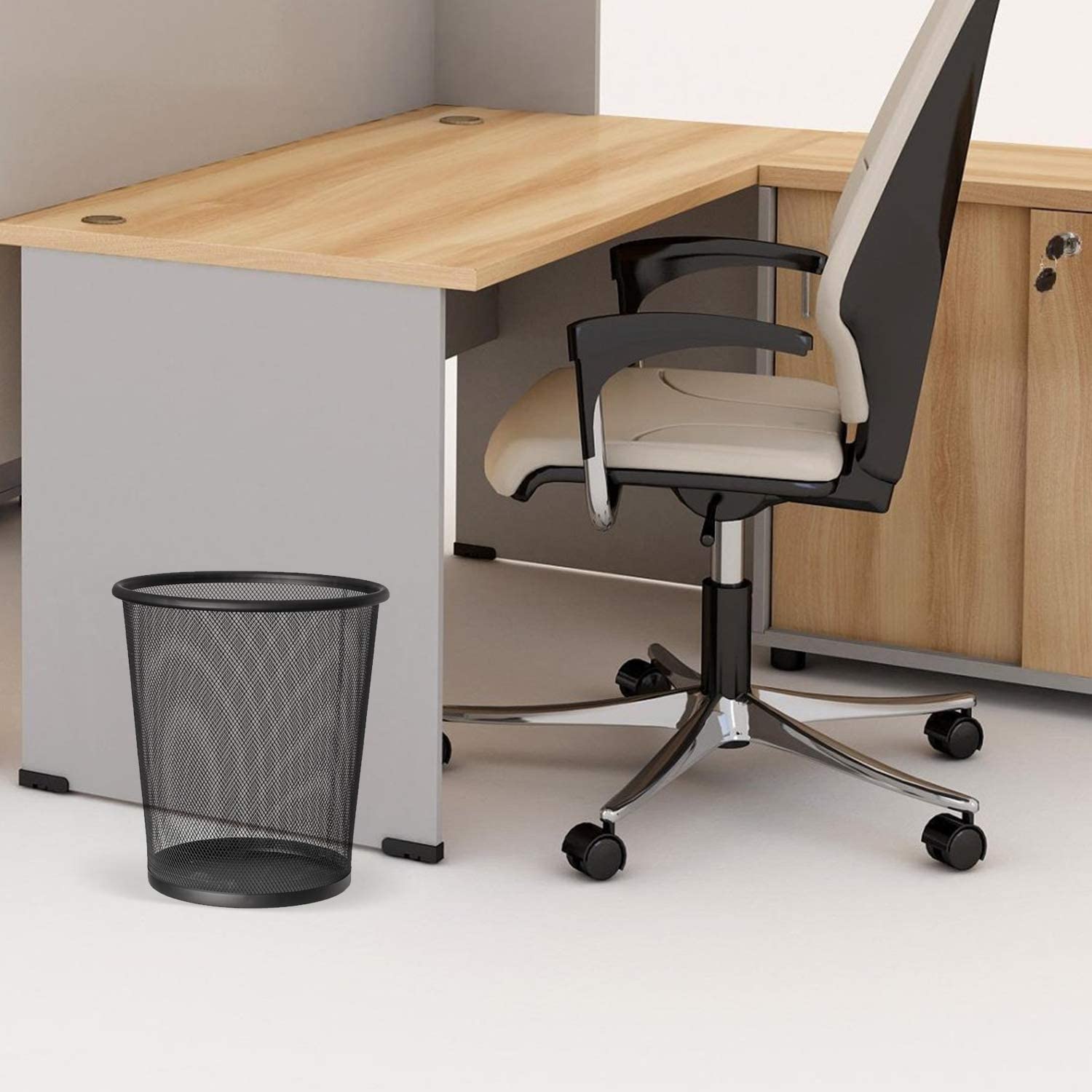 Onyx™ Mesh Trash Can Large Round Black Set of 3 [9718BL] – Office Chairs  Unlimited – Free Shipping!