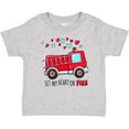 thumbnail image 3 of Inktastic Set My Heart on Fire Valentine Fire Truck with Hearts Boys or Girls Baby T-Shirt, 3 of 5