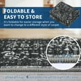 thumbnail image 2 of CAROMIO Washable 5' x 7' Area Rug for Living Room Boho Vintage Floral Indoor Carpet Non Slip, Black, 2 of 7