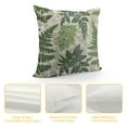 thumbnail image 4 of Leisuo Throw Pillow Cover Green Leaf Floral in Vintage Style Leaves and Herbs Seeded Eucalyptus Fern Maidenhair Decorative Pillow Case Home Decor Square Pillowcase White, 4 of 5