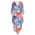 thumbnail image 6 of XYZCANDO Hawaii Leaves Kaftan Dresses for Women Plus Size Swimsuit Cover up Batwing Sleeve Beach Cover Ups Hawaiian Dress Loungewear Beach Robe Resort Wear Cruise Outfits, 6 of 7