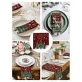 thumbnail image 3 of Christmas Tree Cloth Napkins Set of 4 Reusable Dinner Napkins, Winter Xmas Ball Snowy Red Black Plaid Cocktail Napkin Washable Table Napkins for Wedding/Holiday Party/Baby Shower 20"x20", 3 of 7