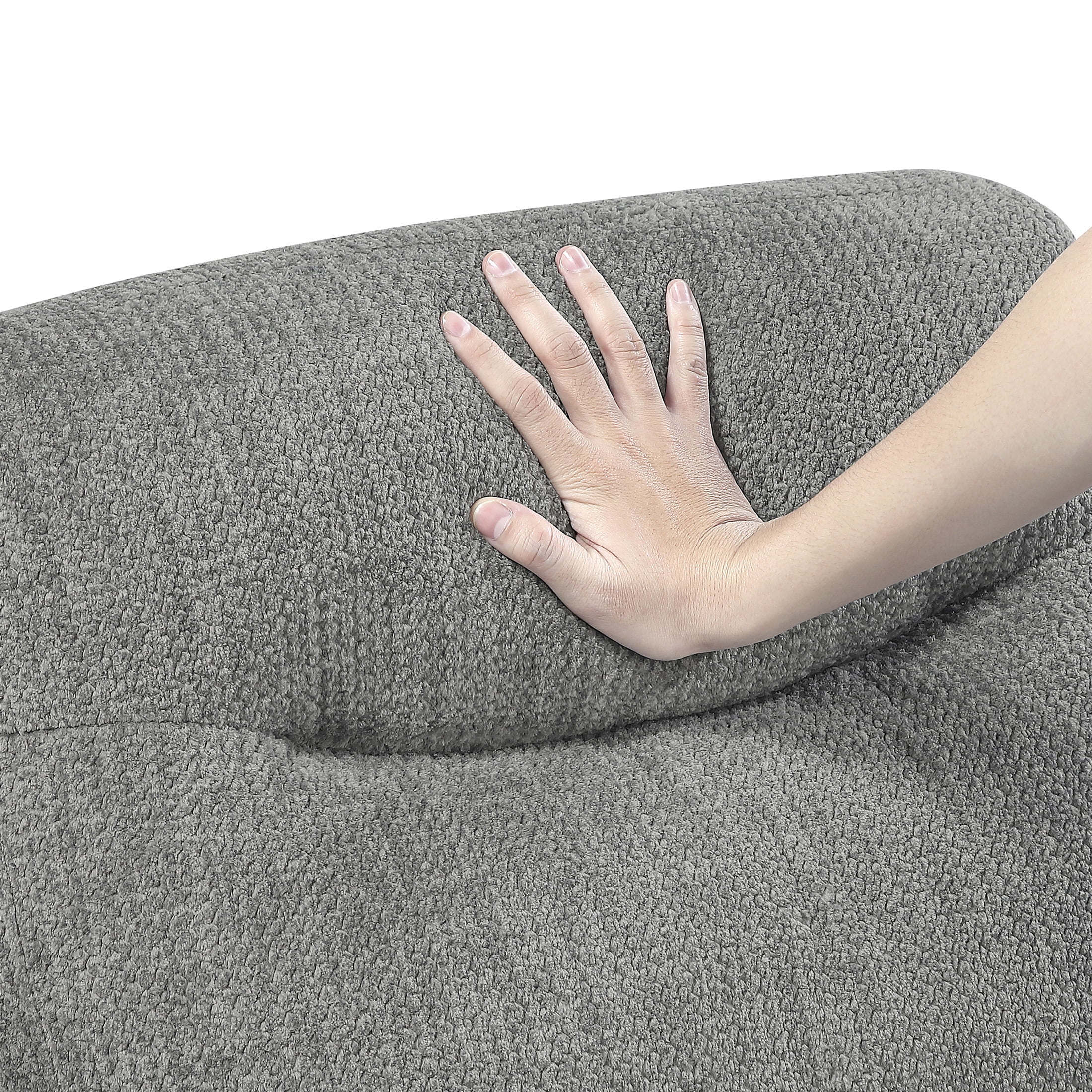 OakvillePark Ravello Chenille Chair with Sloped Track Arms, Gray