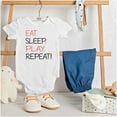 thumbnail image 3 of Eat Sleep Play Repeat Simple Life Romper Boys or Girls Infant Baby Brisco Brands NB, 3 of 6