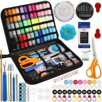 Armscye 213 Pcs Sewing Kit for Adults, Needle and Thread Kit for Sewing, Professional Sewing Supplies Accessories with Tailor Scissors, 43XL Thread, 30 Needles, Thread Snips and More for Travel Home