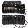 thumbnail image 2 of Nvzi Juego de 24 brochas de maquillaje para base, polvos, correctores, sombras de ojos, rubor, brochas de maquillaje moradas con bolsa de almacenamiento morada, 2 of 4