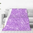 thumbnail image 1 of Balery Lilac Glittering Manta de Felpa Suave y Acogedora – Cobija de Franela Aterciopelada para Cama, Lavable y Cálida para Sofá, Mascotas, Transpirable-40"x30", 1 of 7