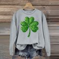 thumbnail image 4 of St. Patrick's Day Sweatshirt for Women Lucky Shamrock Long Sleeve Irish Shirt Ireland Pullover Tops, 4 of 4