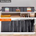 thumbnail image 5 of Paquete de 3 bolsas de almacenamiento de ropa de 35 l, caja de almacenamiento debajo de la cama plegable gris, organizador de armario para fundas de edredón, ventana transparente de tela resistente p, 5 of 5