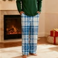 thumbnail image 5 of Xcmzpl Chrismas Pajama Pants for Men Men's Sleepwear Ugly Pajama Bottoms Elastic Waist Baggy Plaid Sleep Pants with Pocket, 5 of 10