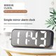thumbnail image 2 of Reloj Despertador Digital DQrwqpou Temperatura Fecha 12/24H Escritorio Espejo Blanco Negro, 2 of 7