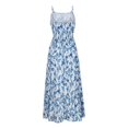 thumbnail image 4 of WILLBEST Robes Chambray pour Femmes 2024 Robe Longue Maxi à Bretelles Spaghetti Tenue de Plage pour Col Décontracté, 4 of 7