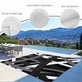 thumbnail image 3 of Gray Black Geometric Outdoor Rug for Patio/Deck/Porch, Non-Slip Large Area Rug 6 x 9 Ft, Modern Art Abstract Grey Line Indoor Outdoor Rugs Washable Area Rugs, Reversible Camping Rug Carpet Runner, 3 of 8