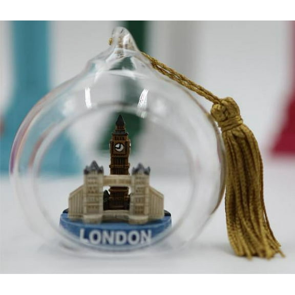 Glass ornament of London keepsake Christmas Ornaments 3 inches